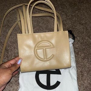 Telfar Small Cream Shopping Bag